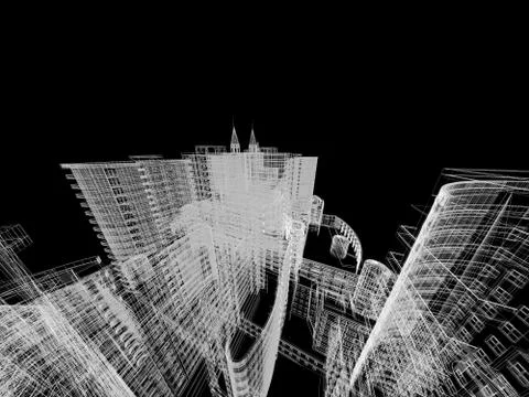 Abstract architecture Stock Illustration