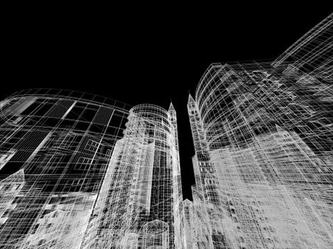 Abstract architecture Stock Illustration