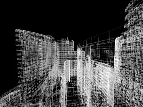 Abstract architecture Stock Illustration