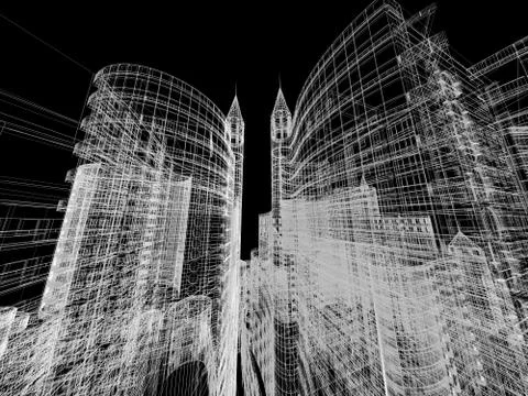 Abstract architecture Stock Illustration