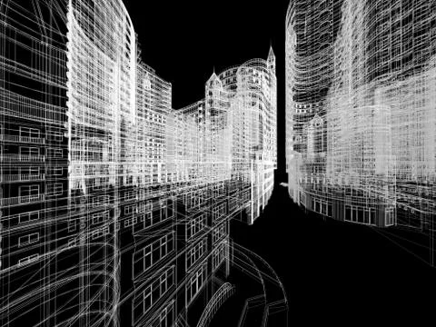 Abstract architecture Illustrazione stock