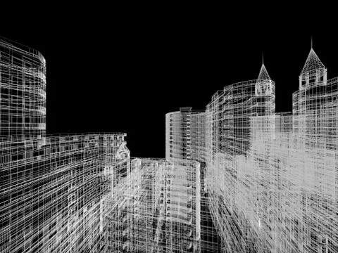 Abstract architecture Stock Illustration