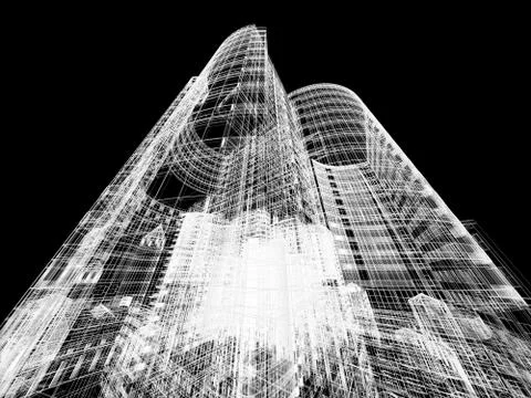 Abstract architecture Stock Illustration