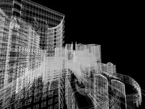 Abstract architecture Stock Illustration