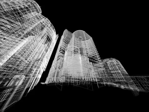 Abstract architecture Stock Illustration