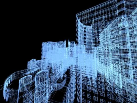 Abstract architecture Stock Illustration