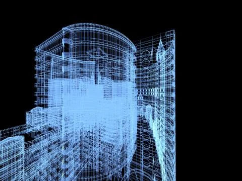 Abstract architecture Stock Illustration