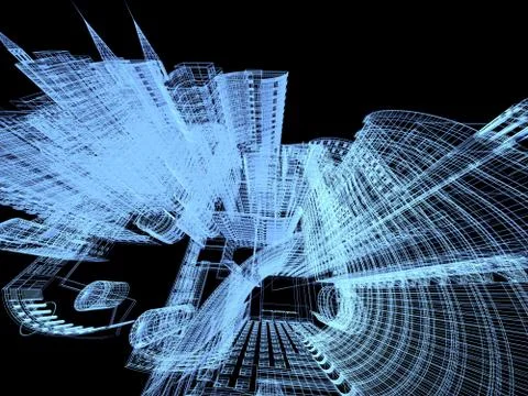 Abstract architecture Stock Illustration