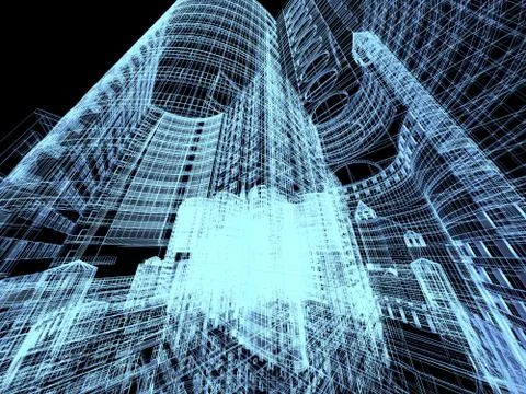 Abstract architecture Stock Illustration