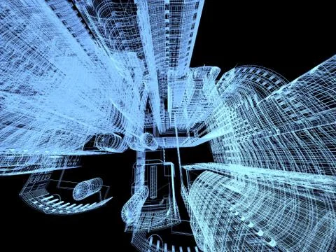 Abstract architecture Stock Illustration