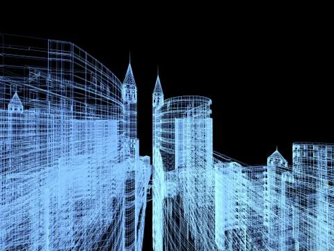 Abstract architecture Illustrazione stock