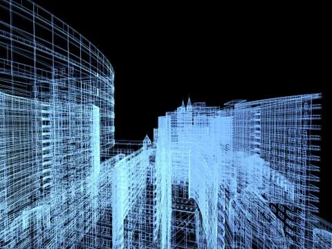 Abstract architecture Stock Illustration