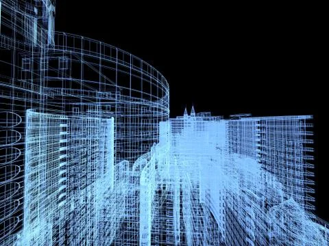 Abstract architecture Stock Illustration