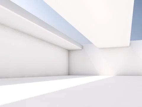 Abstract architecture interior background. 3D Stock Illustration