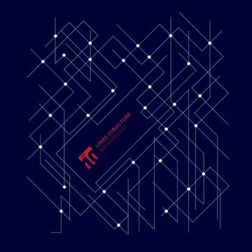 Abstract architecture lines dimensional structure on dark blue background. Stock Illustration