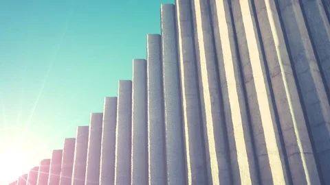 Abstract Architecture Sunrise Video stock 122083608