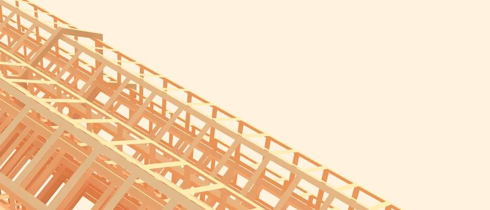 Abstract Architecture Technology Background with Structure Geometric on Yellow Stock Illustration