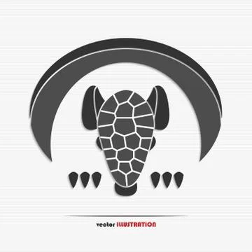 Abstract armadillo web icon Stock Illustration