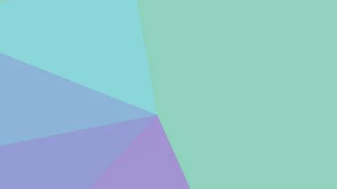 An abstract arrangement of angular polygons in soft mint, turquoise, blue, .. Stock Illustration