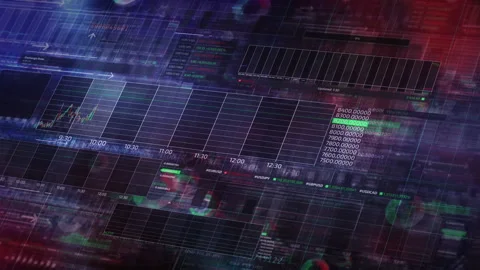 Abstract array of infographics about stock trading. Stock Footage 260301345