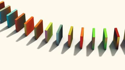 Abstract array of multi-colored blocks on a bright background Stock Illustration