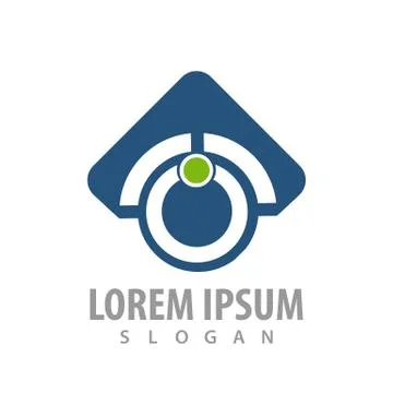 Abstract arrow up circle blue technology logo concept design. Symbol graphic  Stock Illustration