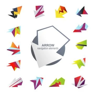Abstract arrow elements Stock Illustration