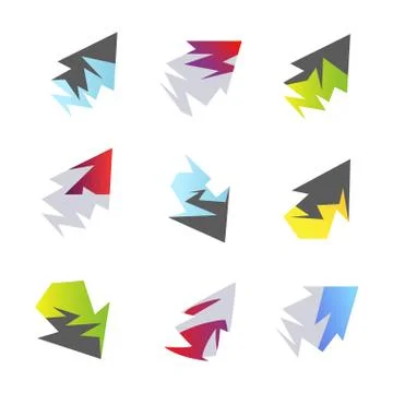 Abstract arrow elements Illustrazione stock