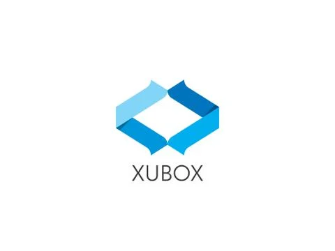 Abstract arrow geometric hexagonal cube box logo icon for corporate business, Stock Illustration