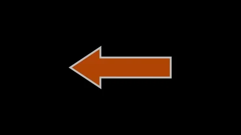 Abstract arrow icon left animation on black background. Stock Footage 337466800