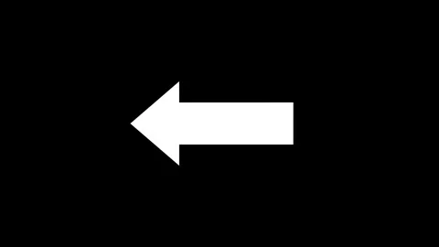 Abstract arrow icon left animation on black background. Stock Footage 337466806