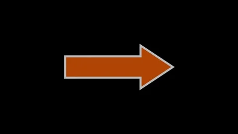 Abstract arrow icon right animation on black background. Stock Footage 337466801
