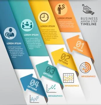 Abstract arrow infographics template. Stock Illustration
