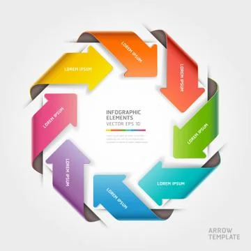 Abstract arrow infographics template. Vector illustration. can be used for wo Stock Illustration