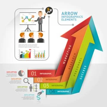 Abstract arrow infographics template. Vector illustration. Ilustração Stock