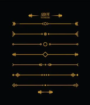 Abstract arrow line set イラスト素材