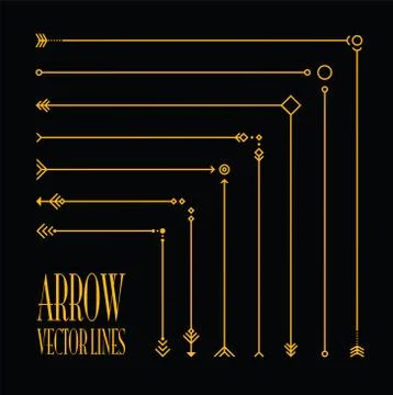 Abstract arrow line set 스톡 일러스트