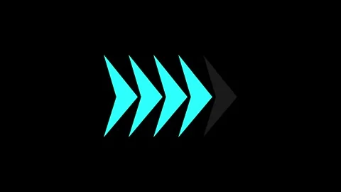 Abstract arrow loading bar icon animation on background. 스톡 동영상 332884531