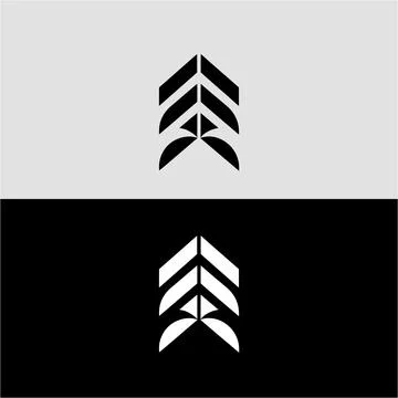 Abstract arrow logo design vector graphic illustration modern company business Stock Illustration