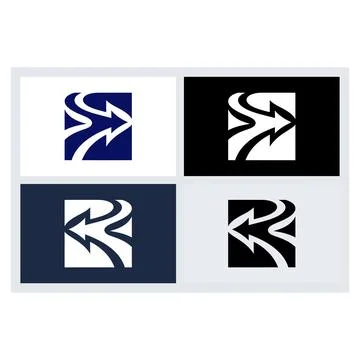 Abstract Arrow Logo Icon Set Vector Design イラスト素材