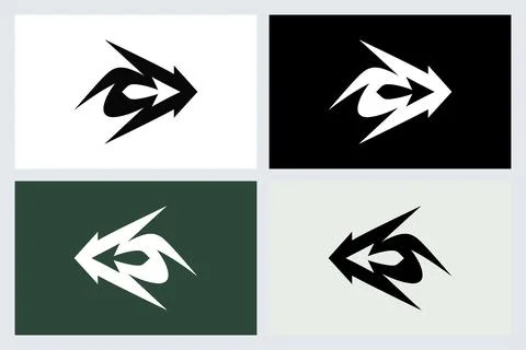 Abstract Arrow Logo Set Minimalist Vector Design イラスト素材