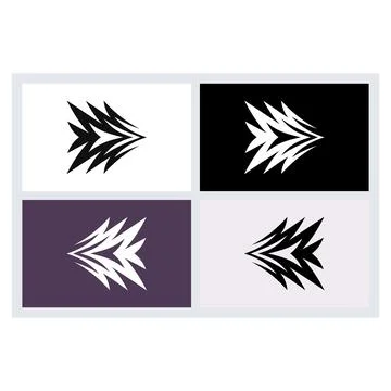 Abstract Arrow Logo Symbol Set Vector Illustration イラスト素材