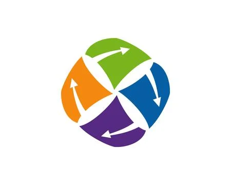 Abstract arrow logo template icon symbol Stock-Illustration