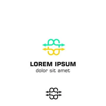 Abstract arrow logoAbstract arrow. Vector logo template Stock Illustration