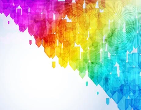Abstract arrow shapes suuny vector background Stock Illustration