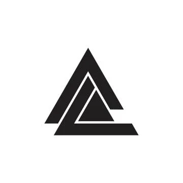 Abstract arrow up simple triangle geometric logo Stock Illustration