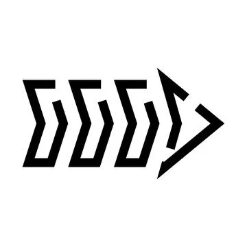 Abstract arrow symbol depicting progress and forward motion Stock Illustration