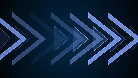 Abstract arrows and chevrons pointing right suggesting forward movement and.. Stock Footage 337085798