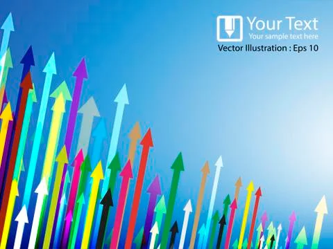 Abstract arrows different colorful background. Stock Illustration