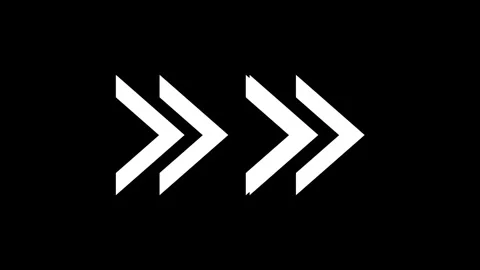 Abstract Arrows Moving Forward on Black and Green Backgrounds. Stock Footage 339208643